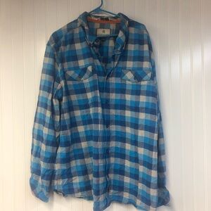 Legendary Whitetails Blue Plaid Flannel Long Sleeve Button Down Shirt 3XL